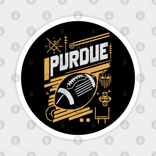 PURDUE tribute - Football Purdure University Design Purdue tribute foot ball player Magnet by TributeDesigns